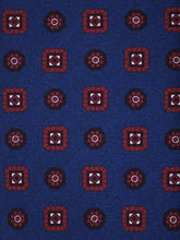 SAMANTHA 7-fold tie in English printed silk Brown